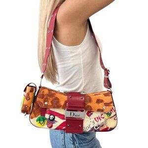 Christian Dior Vintage Logo Street Chic Columbus Victim Shoulder Bag [105927]